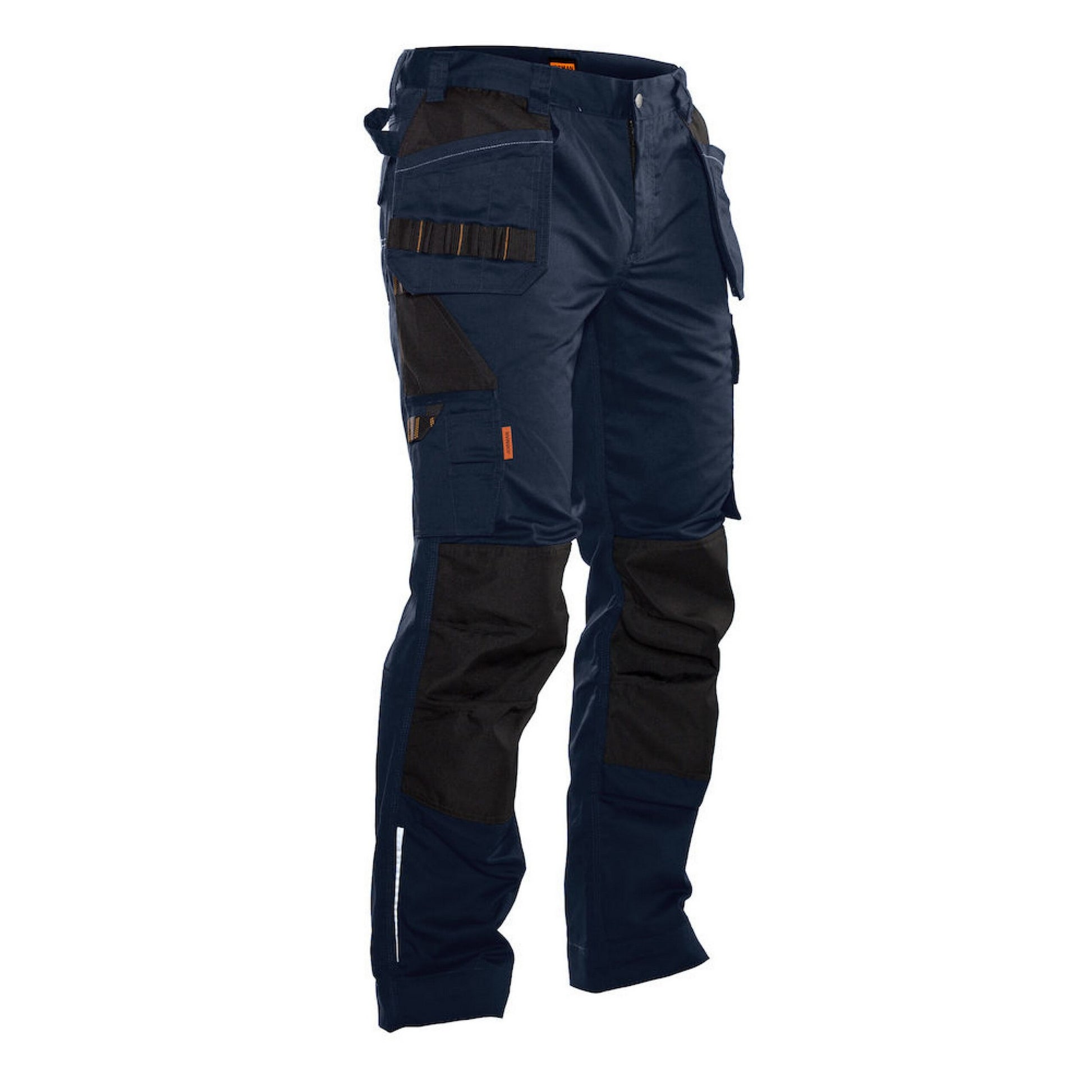 Navy-Black - Front - Jobman Mens Craftsman Trousers