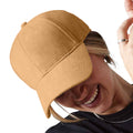 Caramel - Back - Beechfield Unisex Adult Faux Suede 6 Panel Cap