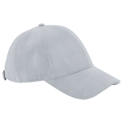Light Grey - Front - Beechfield Unisex Adult Faux Suede 6 Panel Cap