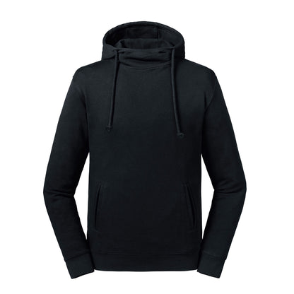 Black - Front - Russell Unisex Adult Organic Hoodie