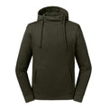 Dark Olive - Front - Russell Unisex Adult Organic Hoodie