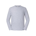 Heather Grey - Front - Fruit of the Loom Mens Iconic 195 Premium Long-Sleeved T-Shirt