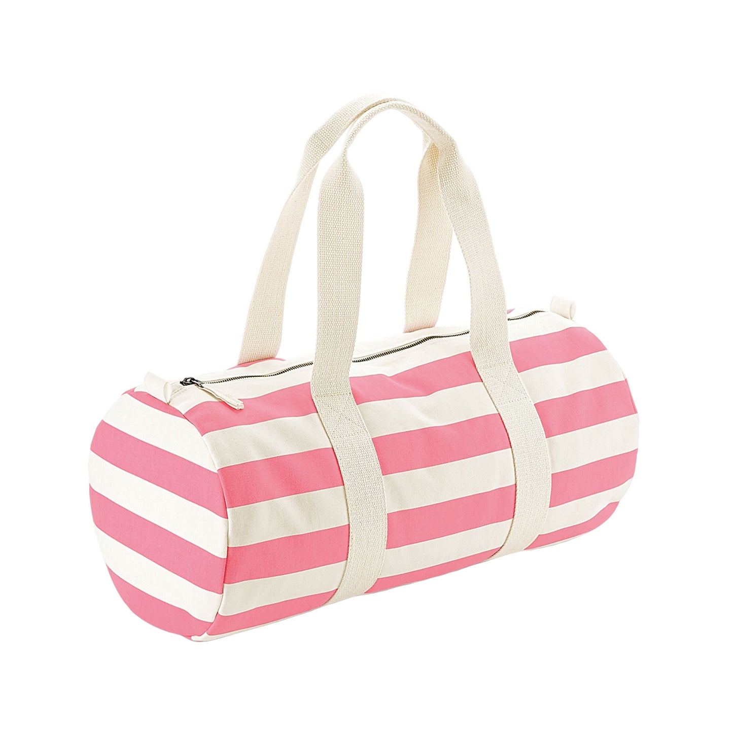 Natural-Pink - Front - Westford Mill Nautical Duffle Bag