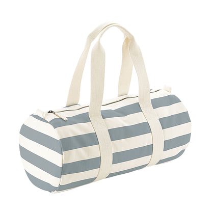 Natural-Grey - Front - Westford Mill Nautical Duffle Bag
