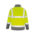 Fluro Yellow - Back - Result Mens Hi-Vis Microfleece Safety Jacket