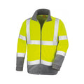 Fluro Yellow - Front - Result Mens Hi-Vis Microfleece Safety Jacket