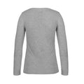 Sports Grey - Back - B&C Womens-Ladies Round Neck Long-Sleeved Top