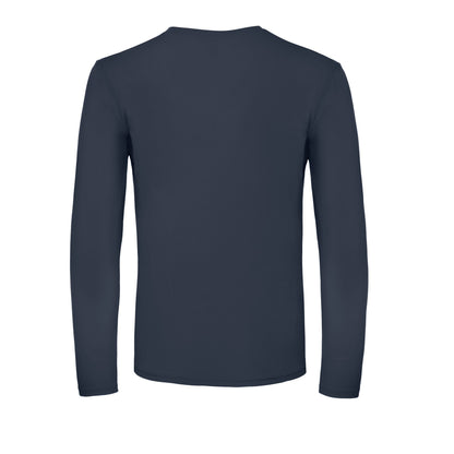 Navy Blue - Back - B&C Mens Round Neck Long-Sleeved T-Shirt