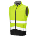 Fluorescent Yellow-Black - Front - Safegard Mens Softshell Hi-Vis Gilet