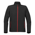 Black-Bright Red - Front - Stormtech Mens Orbiter Soft Shell Jacket