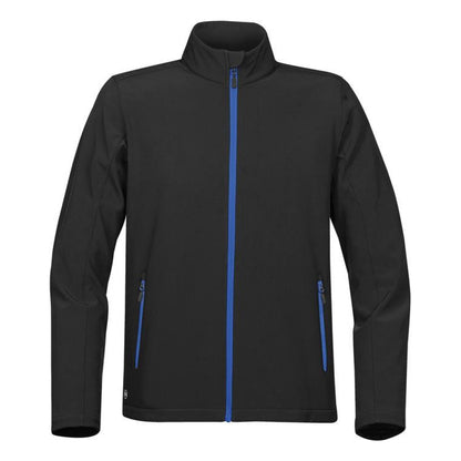 Black-Azure Blue - Front - Stormtech Mens Orbiter Soft Shell Jacket