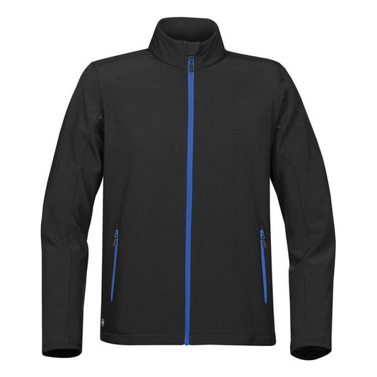 Black-Azure Blue - Front - Stormtech Mens Orbiter Soft Shell Jacket