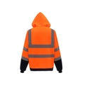 Orange-Navy - Back - Yoko Mens Hi-Vis Full Zip Hoodie