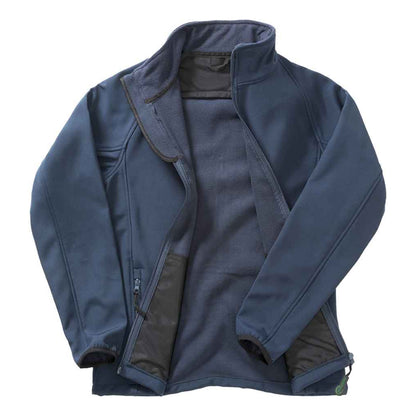 Navy - Side - Result Core Mens Printable Soft Shell Jacket