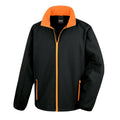 Black-Orange - Front - Result Core Mens Printable Soft Shell Jacket