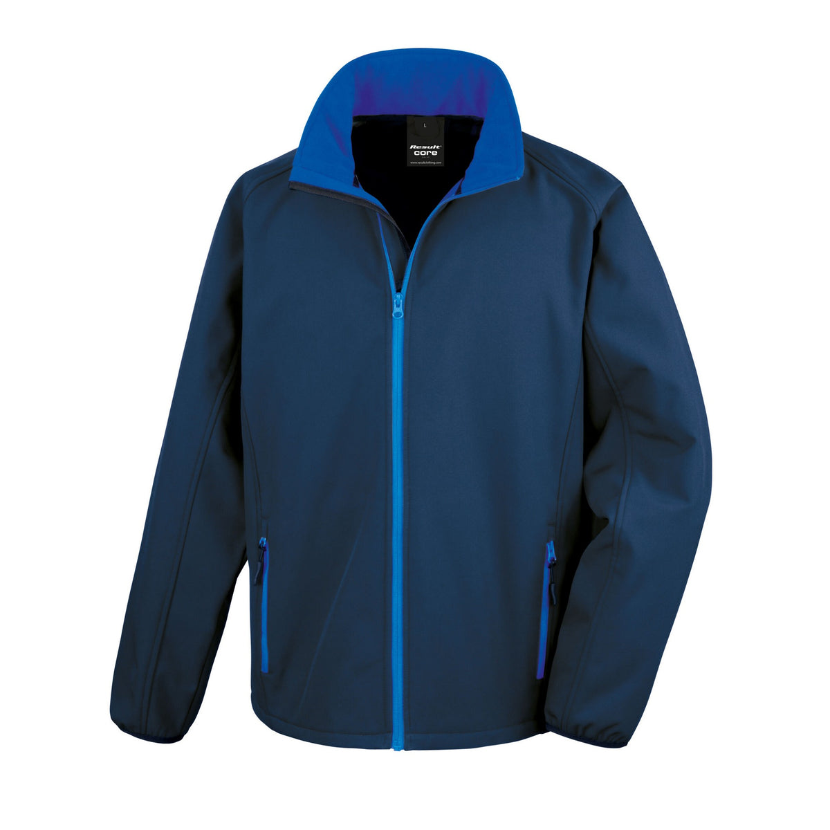 Navy-Royal Blue - Front - Result Core Mens Printable Soft Shell Jacket