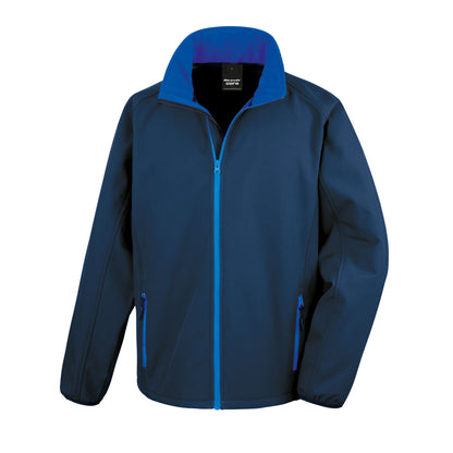 Navy-Royal Blue - Front - Result Core Mens Printable Soft Shell Jacket