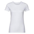 White - Front - Russell Womens-Ladies Authentic Organic T-Shirt
