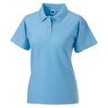 Sky Blue - Front - Jerzees Colours Ladies 65-35 Hard Wearing Pique Short Sleeve Polo Shirt