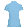 Sky Blue - Back - Jerzees Colours Ladies 65-35 Hard Wearing Pique Short Sleeve Polo Shirt