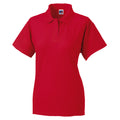 Classic Red - Front - Jerzees Colours Ladies 65-35 Hard Wearing Pique Short Sleeve Polo Shirt