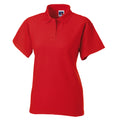 Bright Red - Front - Jerzees Colours Ladies 65-35 Hard Wearing Pique Short Sleeve Polo Shirt