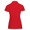 Bright Red - Back - Jerzees Colours Ladies 65-35 Hard Wearing Pique Short Sleeve Polo Shirt