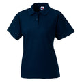 French Navy - Front - Jerzees Colours Ladies 65-35 Hard Wearing Pique Short Sleeve Polo Shirt