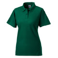 Bottle Green - Front - Jerzees Colours Ladies 65-35 Hard Wearing Pique Short Sleeve Polo Shirt