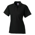 Black - Front - Jerzees Colours Ladies 65-35 Hard Wearing Pique Short Sleeve Polo Shirt