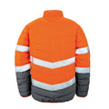Fluorescent Orange - Back - SAFE-GUARD by Result Mens Hi-Vis Fleece Jacket