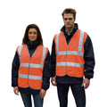 Orange - Back - SAFE-GUARD by Result Mens Motorist Hi-Vis Vest