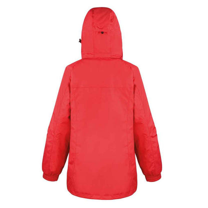 Red-Black - Back - Result Womens-Ladies Journey 3 in 1 Jacket