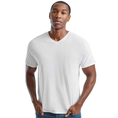 White - Front - Fruit of the Loom Mens Original V Neck T-Shirt