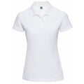 White - Front - Jerzees Colours Ladies 65-35 Hard Wearing Pique Short Sleeve Polo Shirt