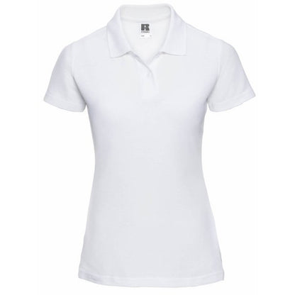 White - Front - Jerzees Colours Ladies 65-35 Hard Wearing Pique Short Sleeve Polo Shirt