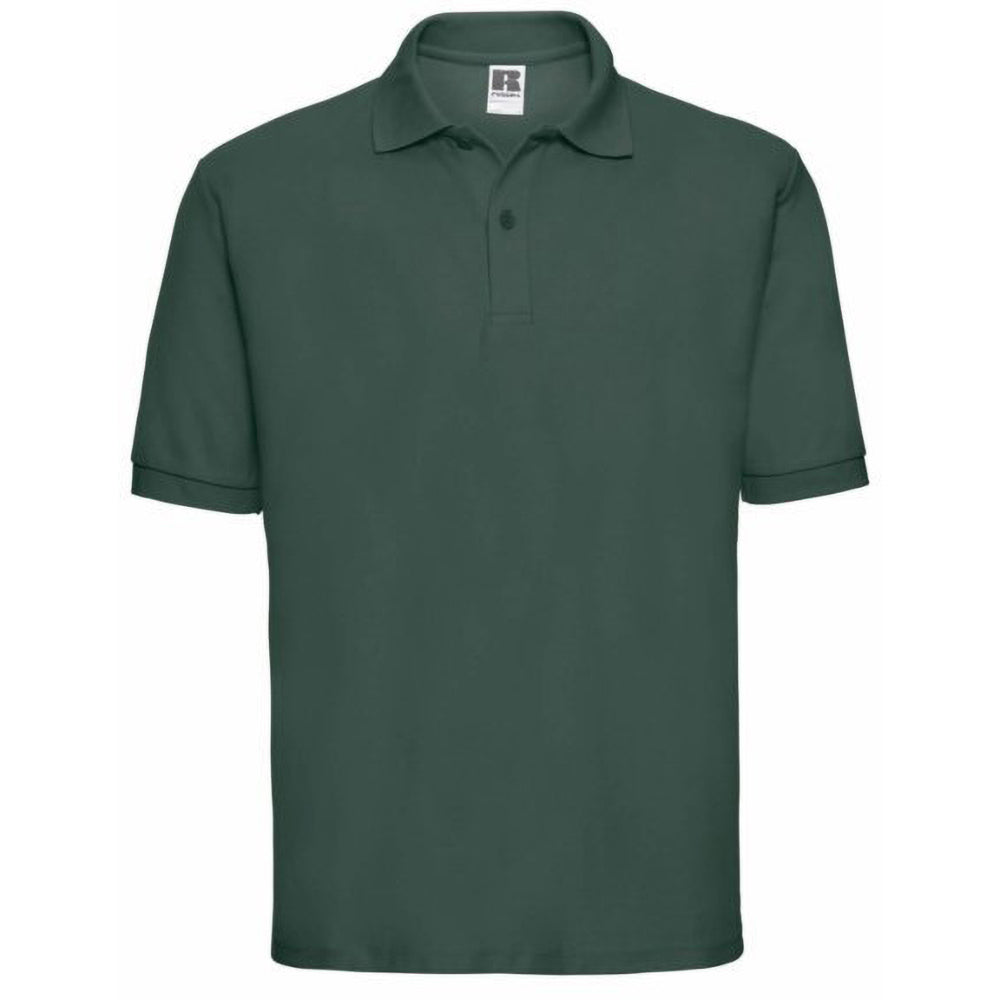 Bottle Green - Front - Russell Mens Classic Short Sleeve Polycotton Polo Shirt