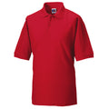 Classic Red - Front - Russell Mens Classic Short Sleeve Polycotton Polo Shirt