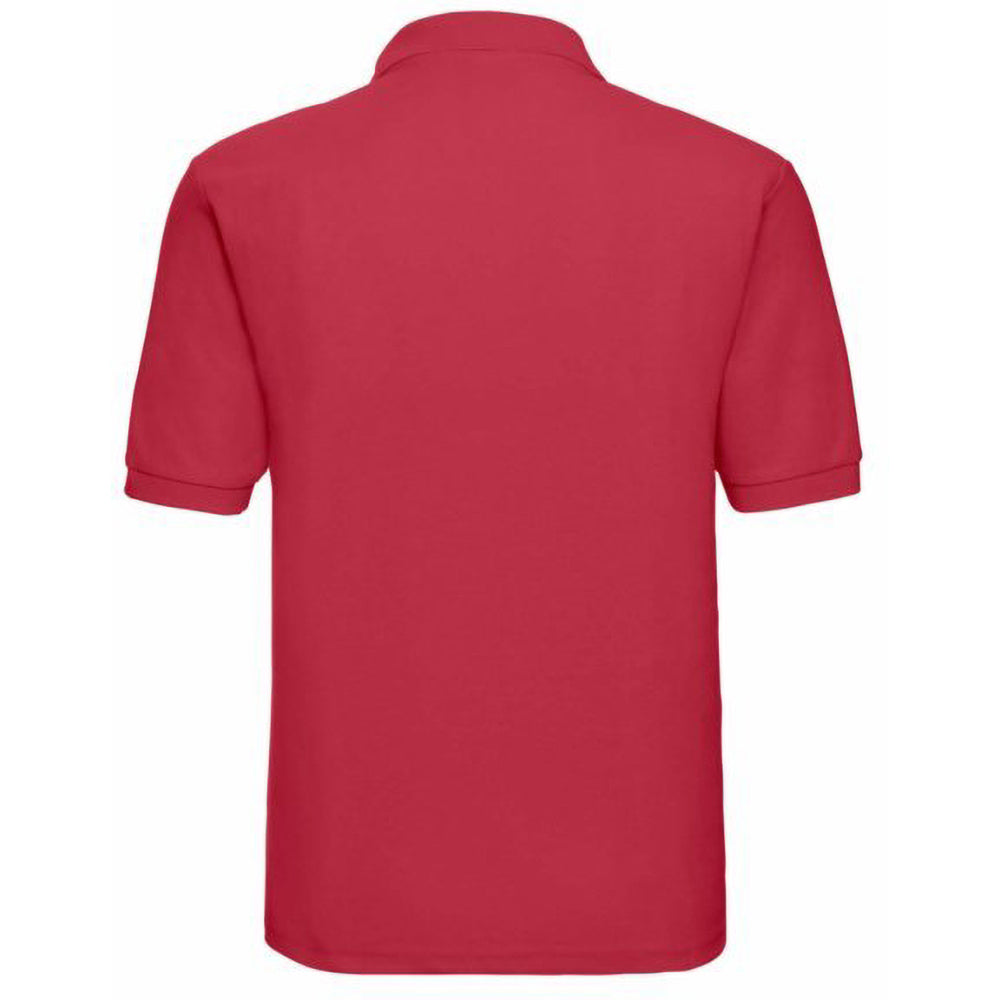 Classic Red - Back - Russell Mens Classic Short Sleeve Polycotton Polo Shirt