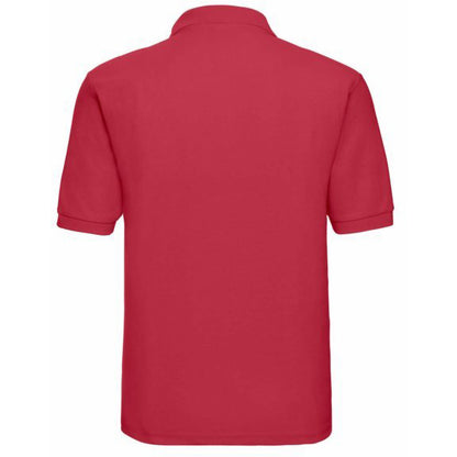 Classic Red - Back - Russell Mens Classic Short Sleeve Polycotton Polo Shirt