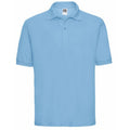 Sky Blue - Front - Russell Mens Classic Short Sleeve Polycotton Polo Shirt