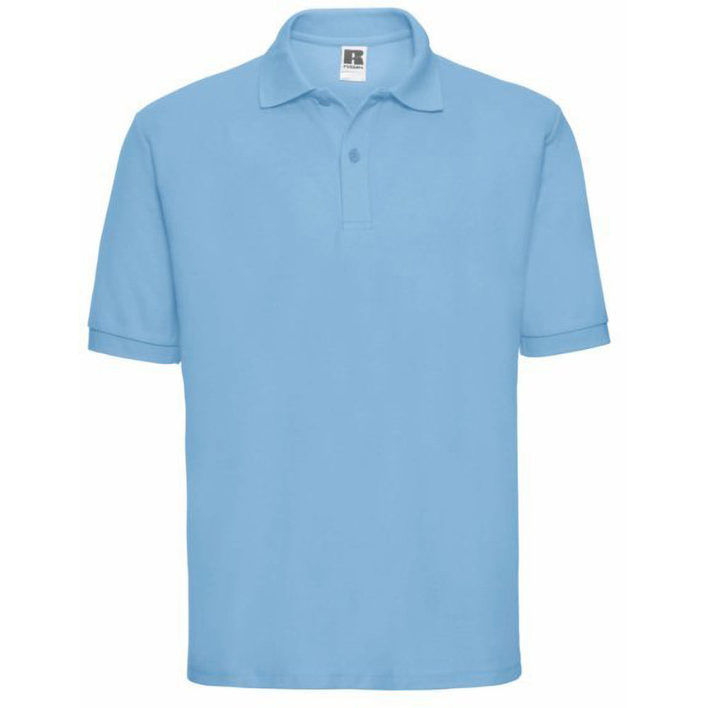 Sky Blue - Front - Russell Mens Classic Short Sleeve Polycotton Polo Shirt