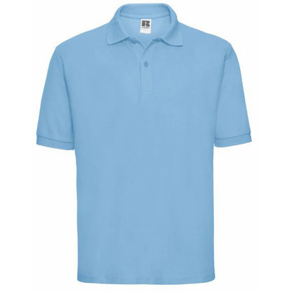 Sky Blue - Front - Russell Mens Classic Short Sleeve Polycotton Polo Shirt