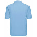 Sky Blue - Back - Russell Mens Classic Short Sleeve Polycotton Polo Shirt