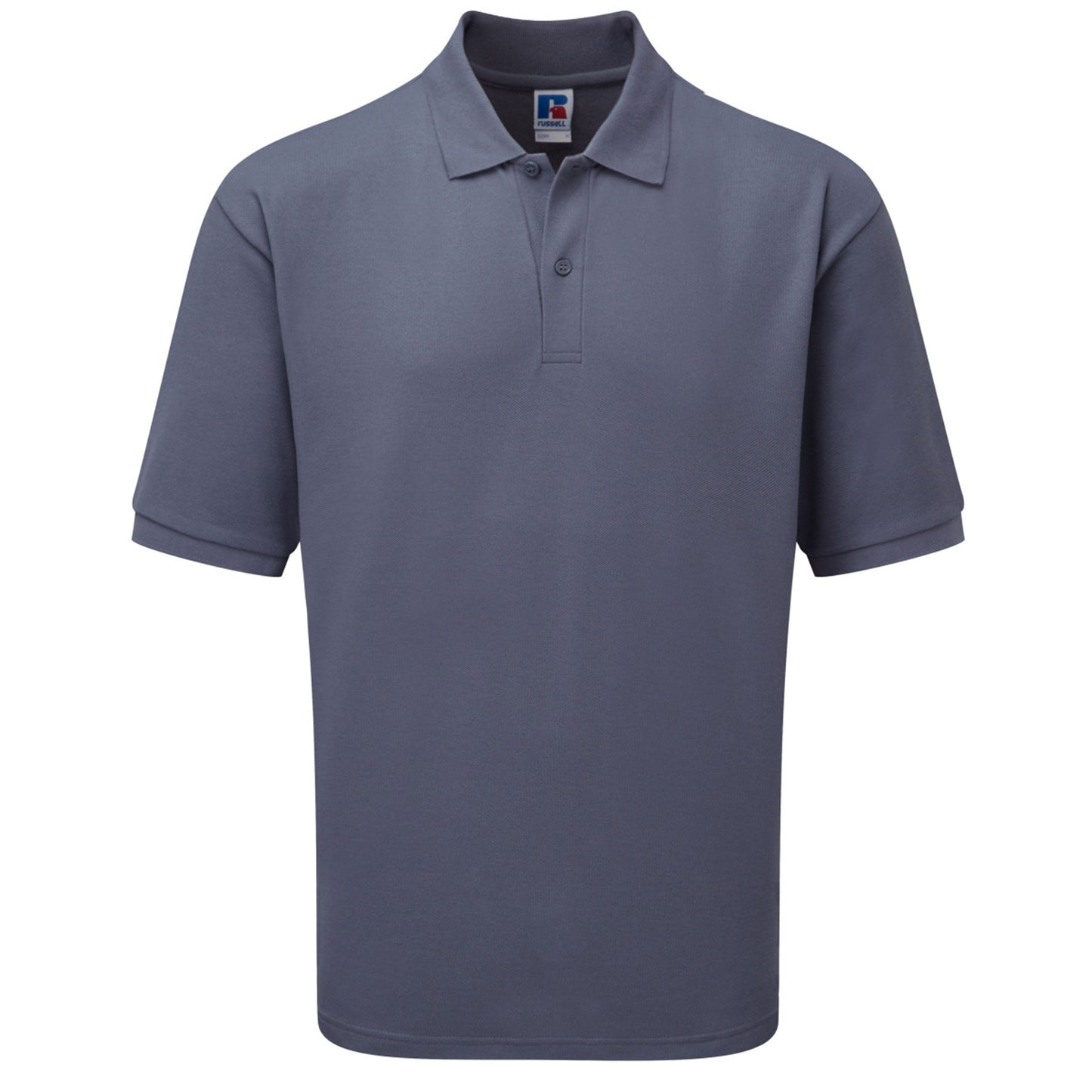 Convoy Grey - Front - Russell Mens Classic Short Sleeve Polycotton Polo Shirt
