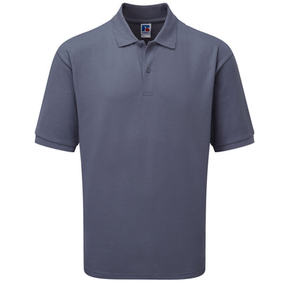 Convoy Grey - Front - Russell Mens Classic Short Sleeve Polycotton Polo Shirt