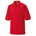 Bright Red - Front - Russell Mens Classic Short Sleeve Polycotton Polo Shirt