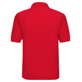 Bright Red - Back - Russell Mens Classic Short Sleeve Polycotton Polo Shirt