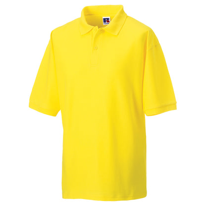 Yellow - Front - Russell Mens Classic Short Sleeve Polycotton Polo Shirt