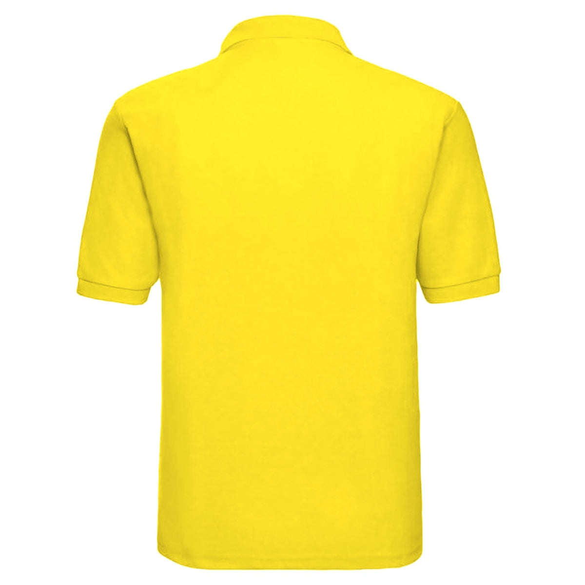 Yellow - Back - Russell Mens Classic Short Sleeve Polycotton Polo Shirt